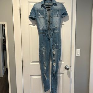 Denim Jean Pants Jumpsuit Romper